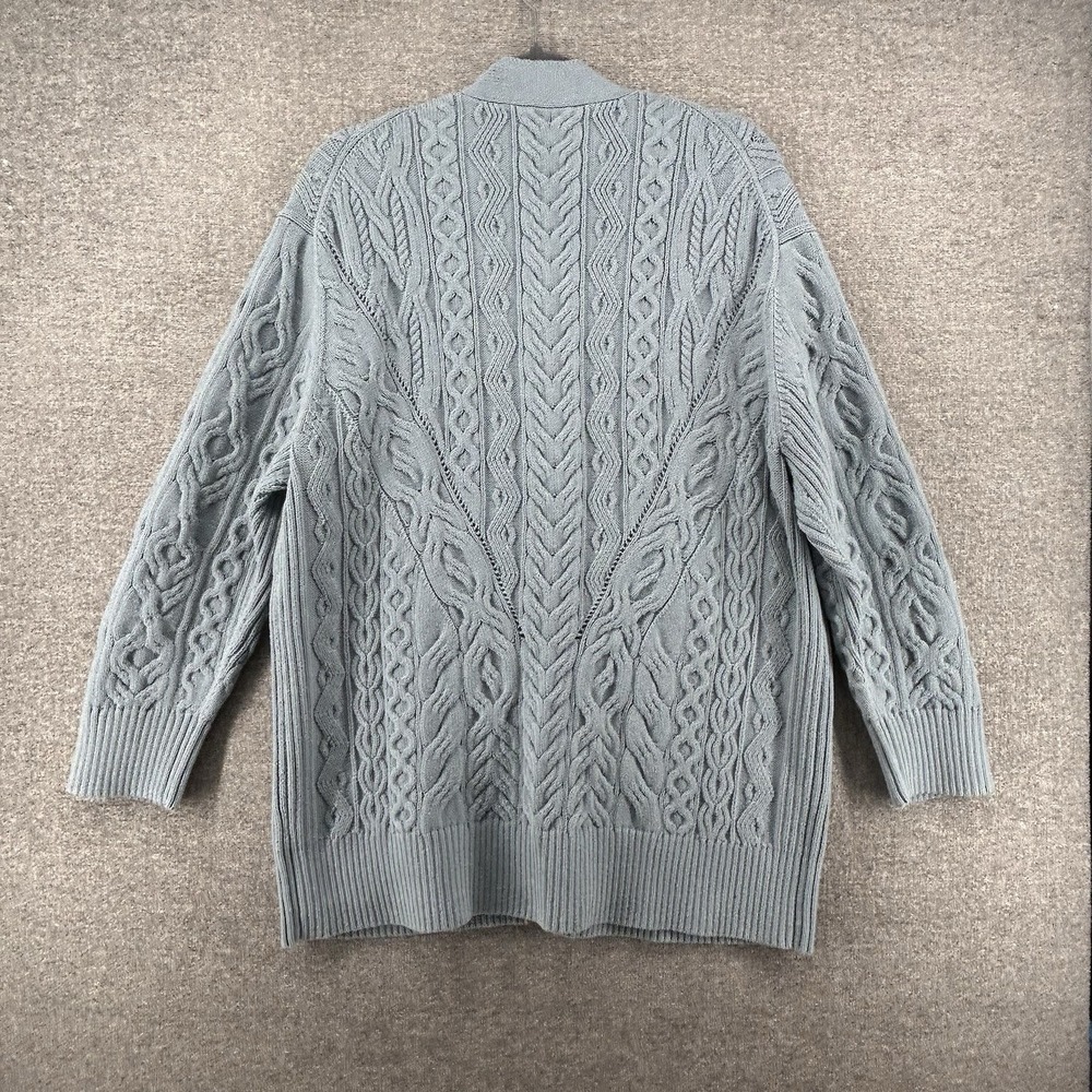 Vince Cable Knit Cardigan Women Size Medium Light Blue Casual - Picture 2 of 7